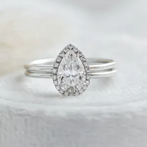 Luxury engagement set with moissanites KIMBER
