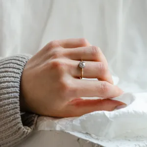 Wedding set of rings with salt'n'pepper diamonds POET Thumbnail