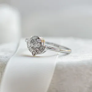 Engagement set with salt and pepper diamonds BRIGHTON Thumbnail