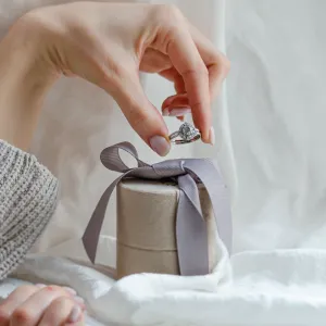 Engagement set with salt and pepper diamonds BRIGHTON Thumbnail