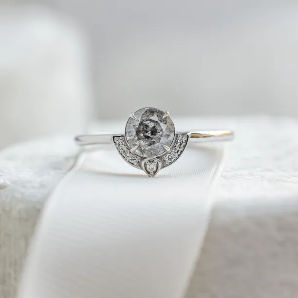 Engagement set with salt and pepper diamonds BRIGHTON Image