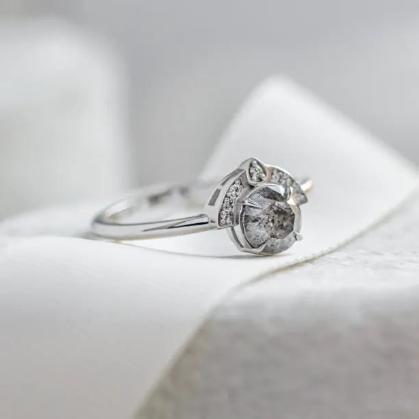 Engagement set with salt and pepper diamonds BRIGHTON Image