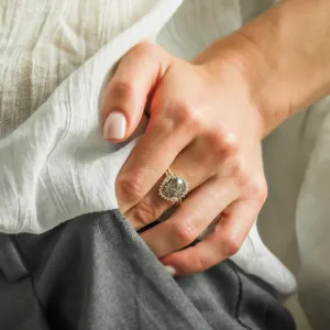 Set of gold rings with salt and pepper diamonds ELLINGTON Thumbnail