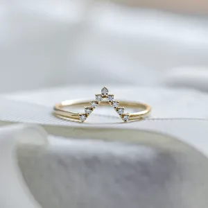 Curved diamond wedding ring REGGIO Thumbnail
