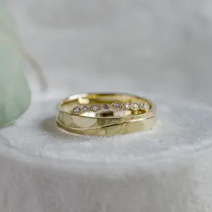 Unusual wedding rings with diamonds in vintage style LAZZI Thumbnail
