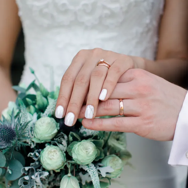 Custom wedding rings with own symbol Image