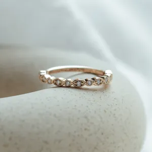 Unusual wedding rings with diamonds in vintage style LAZZI Thumbnail