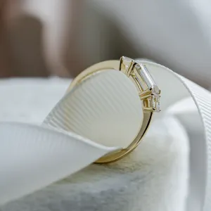 Vintage ring in art deco style with moissanites VISCOUNT Thumbnail