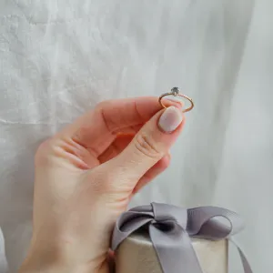 Engagement salt and pepper diamond ring with side diamonds SANREMO Thumbnail