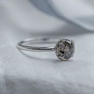 Luxury engagement ring with salt and pepper diamonds TANAQUIL Thumbnail