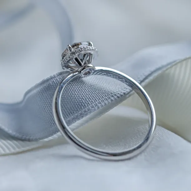 Luxury engagement ring with salt and pepper diamonds TANAQUIL Image