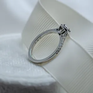 Halo engagement ring with salt and pepper diamonds MARILLA Thumbnail