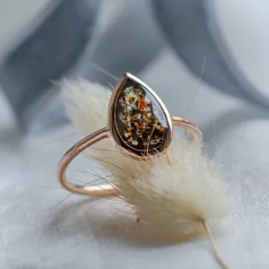 Ring with big salt and pepper diamond FLAVIA Thumbnail