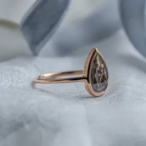 Ring with big salt and pepper diamond FLAVIA Thumbnail