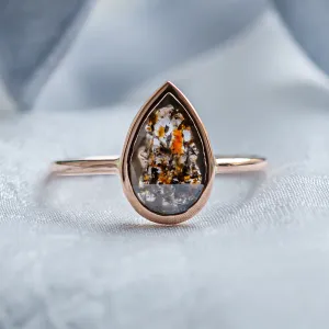Ring with big salt and pepper diamond FLAVIA Thumbnail