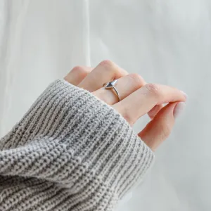 Vintage kite salt and pepper diamond ring LIVIA Thumbnail