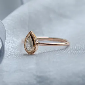 Ring with in vintage style with salt and pepper diamond ANTONIA Thumbnail