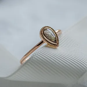 Ring with in vintage style with salt and pepper diamond ANTONIA Thumbnail
