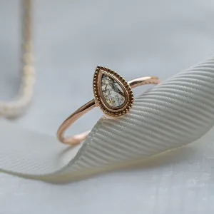 Ring with in vintage style with salt and pepper diamond ANTONIA Thumbnail
