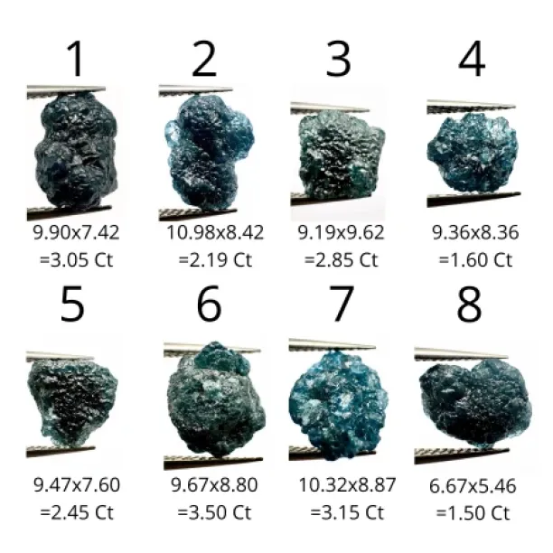 Gold ring with blue raw diamond CLOUD Image