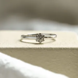 Romantic engagement ring full of moissanites CAMILLIA Thumbnail
