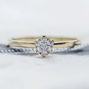 Romantic engagement ring full of moissanites CAMILLIA Thumbnail