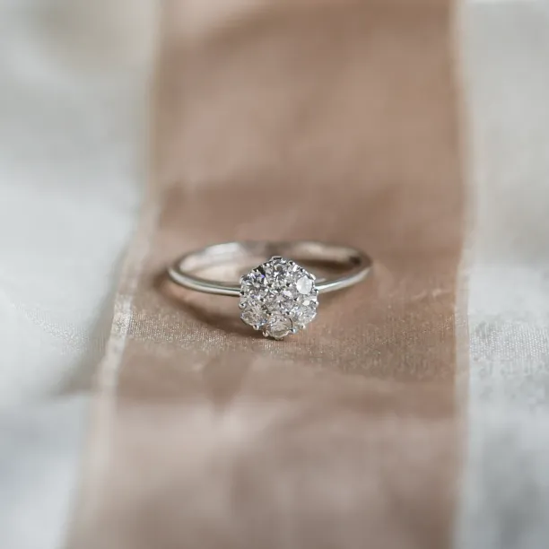 Luxury engagement ring full of moissanites CECILIA Image