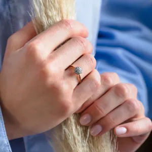 Luxury engagement ring full of moissanites CECILIA Thumbnail