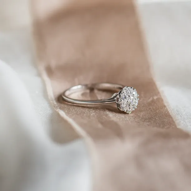 Luxury engagement ring full of moissanites CECILIA Image