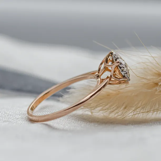 Luxury engagement ring full of moissanites CECILIA Image