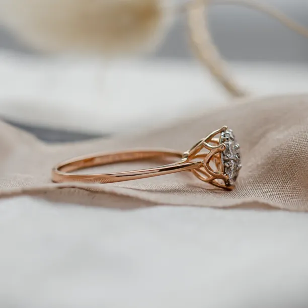 Luxury engagement ring full of moissanites CECILIA Image