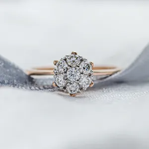 Luxury engagement ring full of moissanites CECILIA Thumbnail