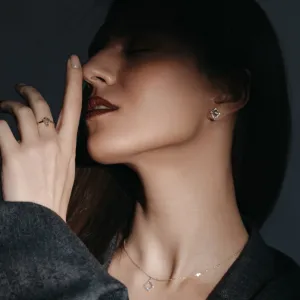 Simple engagement ring with kite moissanite DOMICUS Thumbnail