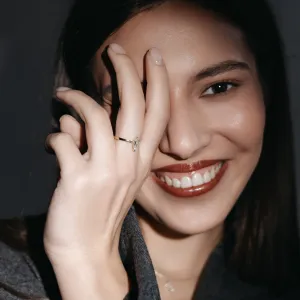 Simple engagement ring with kite moissanite DOMICUS Thumbnail