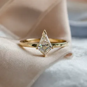 Simple engagement ring with kite moissanite DOMICUS Thumbnail