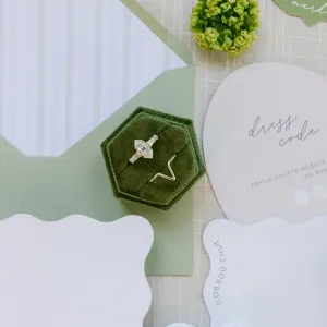 Elegant ring with hexagon moissanite DUKE Thumbnail