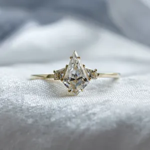 Elegant engagement ring with kite moissanites DOMPHI Thumbnail