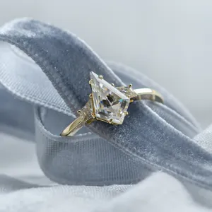 Elegant engagement ring with kite moissanites DOMPHI Thumbnail