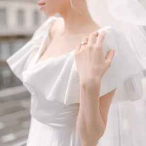 Luxury engagement ring with hexagon moissanite KENT Thumbnail