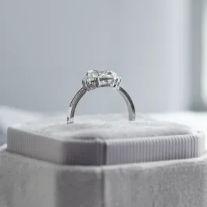 Luxury engagement ring with hexagon moissanite KENT Thumbnail