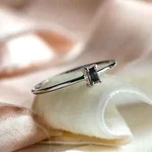 Minimalist engagement salt'n'pepper diamond ring  RETTI Thumbnail