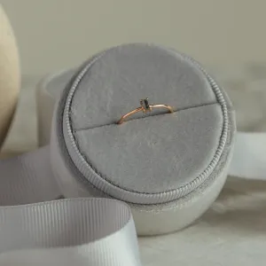 Minimalist engagement salt'n'pepper diamond ring  RETTI Thumbnail