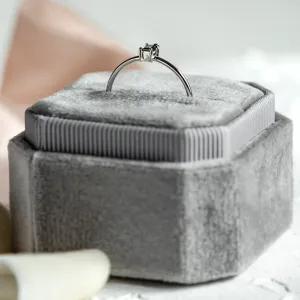 Minimalist engagement salt'n'pepper diamond ring  RETTI Thumbnail