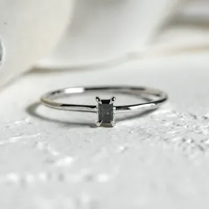 Minimalist engagement salt'n'pepper diamond ring  RETTI Thumbnail