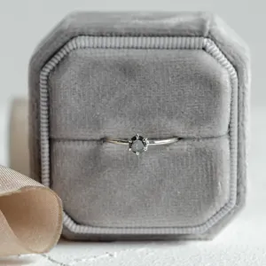Minimalist engagement ring with salt and pepper diamond GOTTI Thumbnail