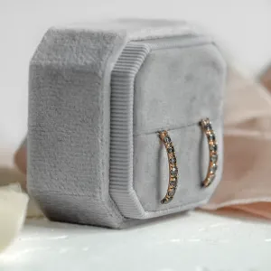 Luxury salt and pepper diamonds earrings LAVAS Thumbnail