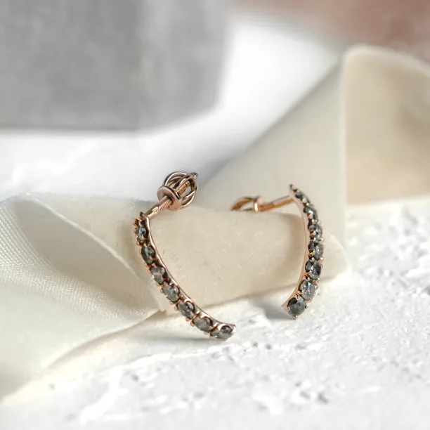 Luxury salt and pepper diamonds earrings LAVAS Image