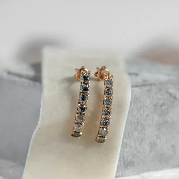 Luxury salt and pepper diamonds earrings LAVAS Image