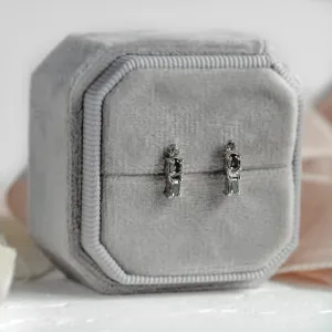 Unusual earrings with salt and pepper diamonds TRIPLE Thumbnail
