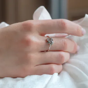 Statement cluster ring with salt and pepper diamonds TASHA Thumbnail